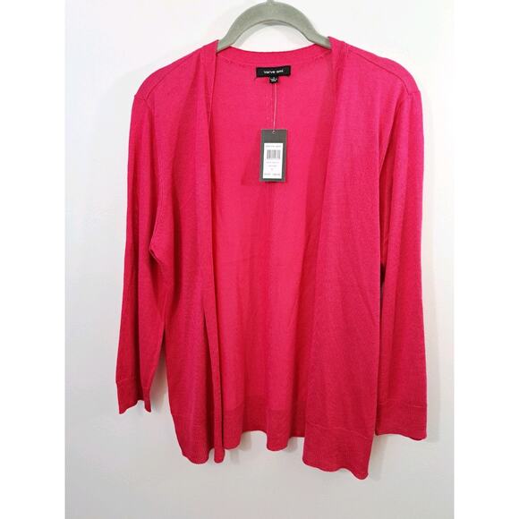Verve Ami New! Women's Pink Cardigan Sweater Large Open Front Lightweight - Picture 1 of 6
